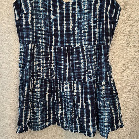 Blue Tie-Dye Spaghetti Strap Top - Picture 3 of 6